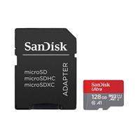 کارت حافظه microSDXC سن دیسک مدل Ultra A1 کلاس 10 استاندارد UHS-I سرعت 100MBps ظرفیت 128 گیگابایت به همراه آداپتور SD-Sandisk Ultra A1 UHS-I Class 10 100MBps microSDXC Card With Adapter 128GB