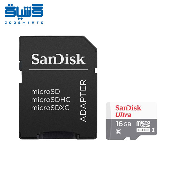 کارت حافظه microSDHC سن دیسک مدل Ultra کلاس 10 استاندارد UHS-I سرعت 80MBps همراه با آداپتور SD ظرفیت 16 گیگابایت-SanDisk Ultra UHS-I U1 Class 10 80MBps microSDHC With Adapter - 16GB